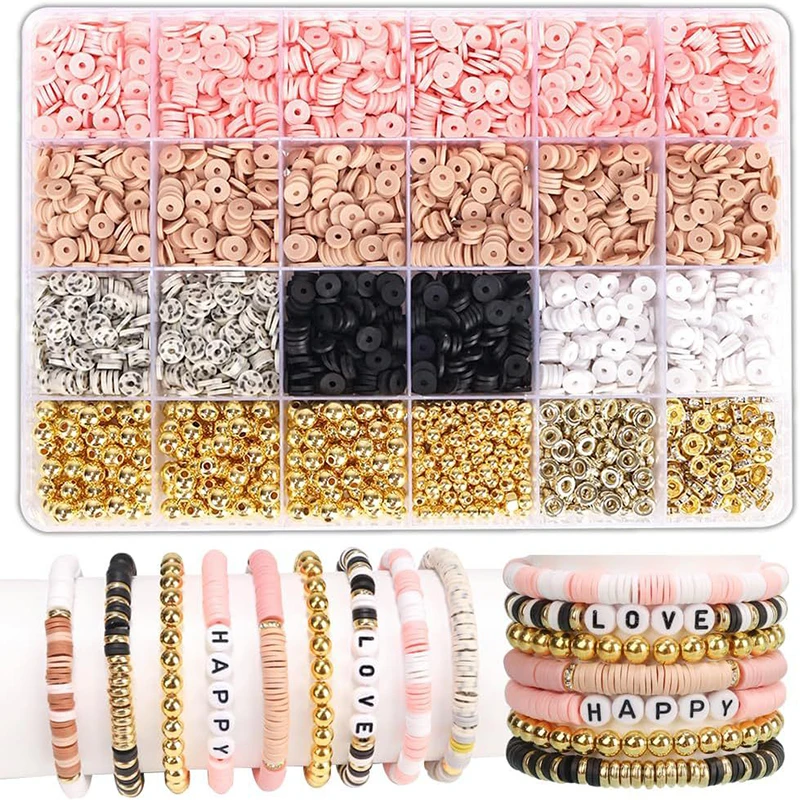 DIY Friendship Bracelet Kit with Clay Beads