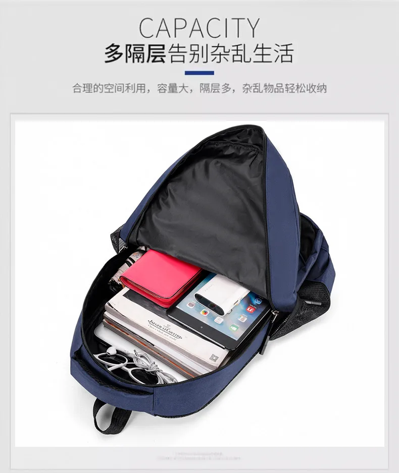 Einfarbig verdicken leichte große Kapazität Reisetasche Schultasche für Jungen Gymnasiasten Rucksack für Mädchen im Angebot – Detail 5