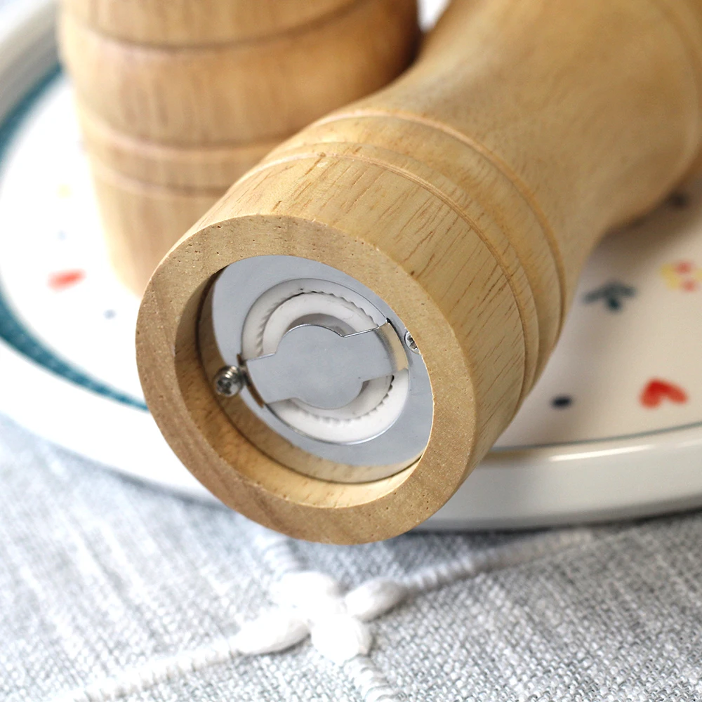 Kitchen Grinder for Salt Pepper Wooden Mill Grinder Peper Spice Seasoning Mill Hand Kitchen BBQ Tools