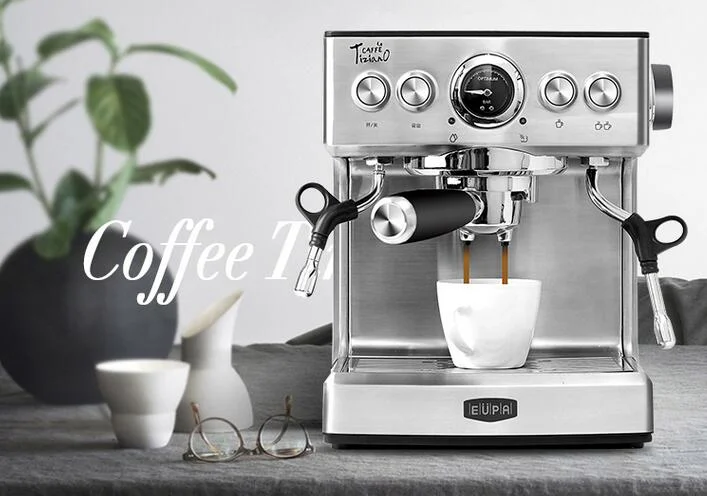 

Petrus Stainless steel semi automatic Italian TSK-1837B espresso steam Coffee machine pump household pressure cafe maker 19bar