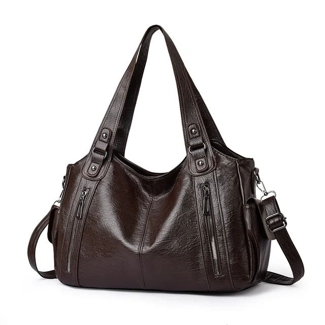 Sac à bandoulière en Pu, sac à main de tempérament à la mode, ouverture à fermeture éclair, design, sac à main de banlieue quotidien 1