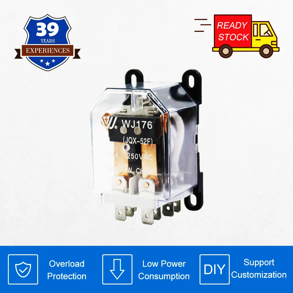 JQX52F30Adpdtrelay12v24vDC110v220vACHighPowerRelay