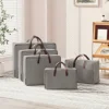 Large Capacity Houndstooth Foldable Travel Bag - Quilt & Clothes Storage for Moving & Home Organization 1