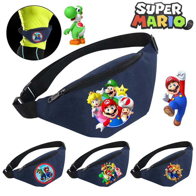 Cartoon Super Mario Belt Bags Animazione Di Moda Di Alta Qualità Uomo Donna Sport Chest Bags Cute Game Phone Canvas Crossbody Bags