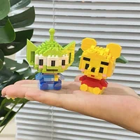 Disney Anime Princess Building Blocks Stitch Mickey Mouse mini Action toy Figures Blocks Toys Bricks Assemble Toys Kids Gifts 2