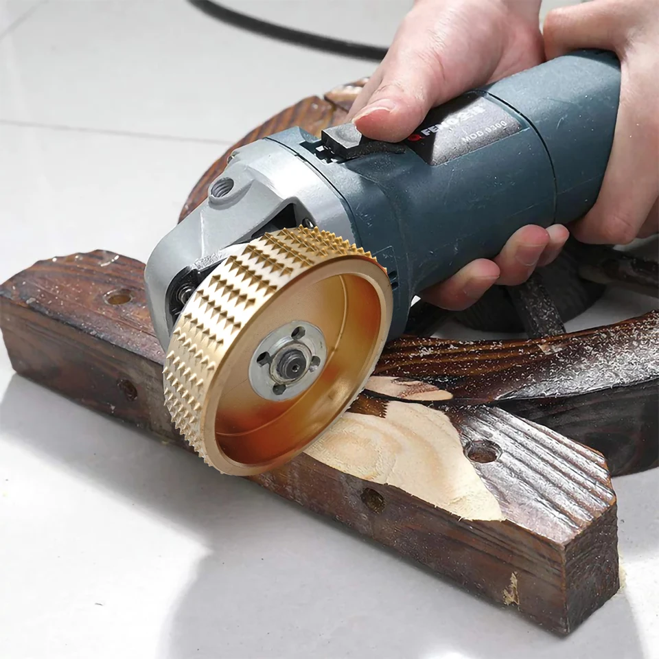 Tungsten Carbide Angle Grinder Attachment For Wood Shaping 5 Inch Wood ...