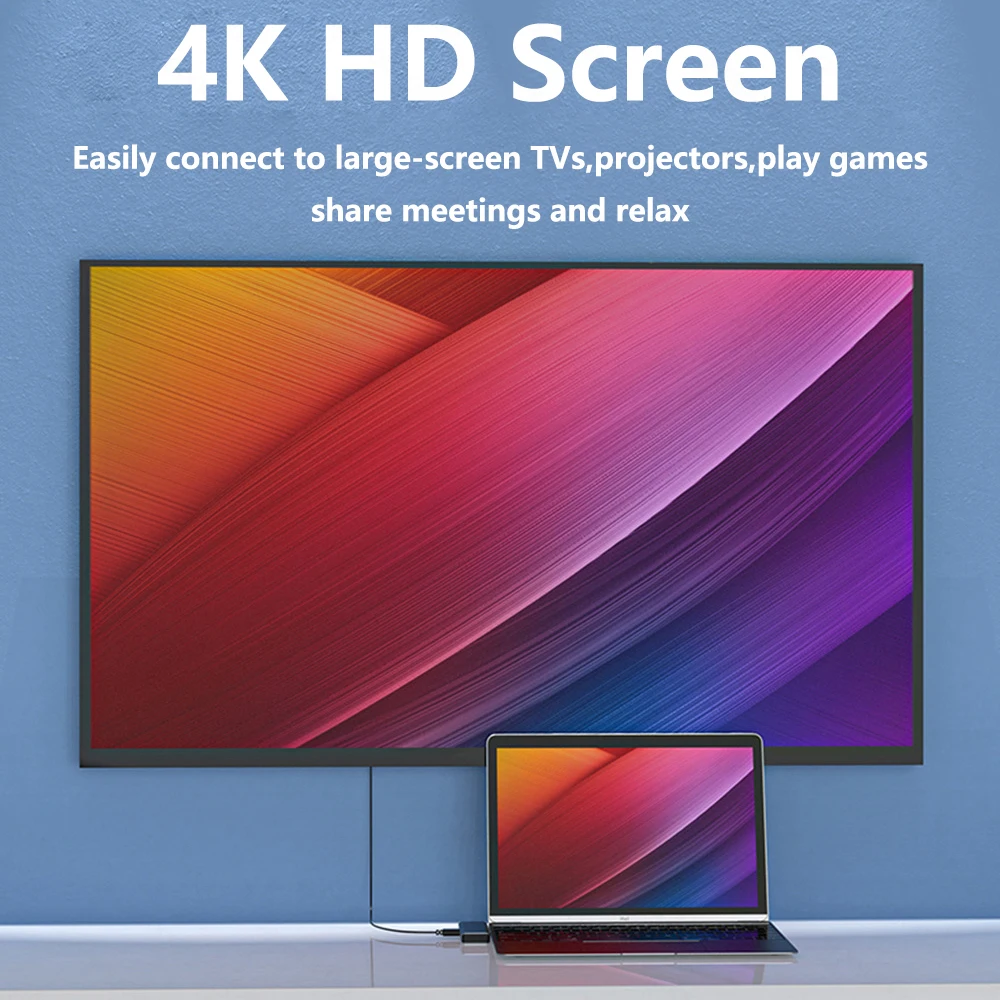 em 1 Hub, Adaptador Compatível com HDMI,