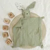 Name Personalized Embroidered Baby Comforter Muslin Cotton Soothing Sleeping Security Blanket Baby Birth Gift 5