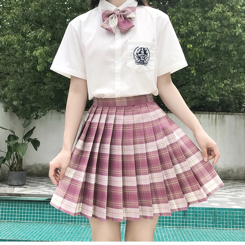 plaid skirt New Korean version of pleated skirt 2022 high waist summer women's skirt sexy plaid mini skirt dance skirt brown skirt