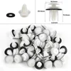 100x Door Panel Clip With Seal Ring Fastener Rivet Bumper Clip Retainer Car Interior Retaining Clamps