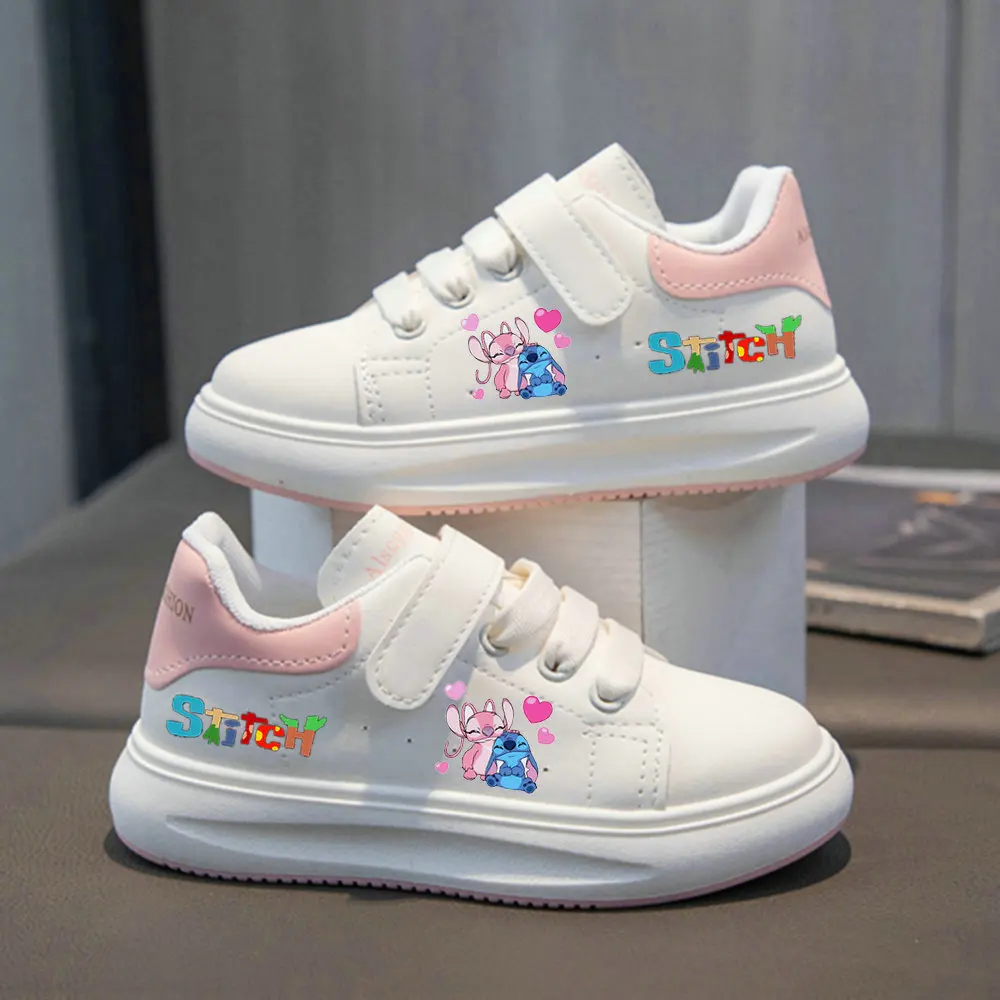 Disney Stitch Children's Sneakers Teen Outdoor Shoes Girls Casual Shoes Boys Soft Sole Sport School Kids