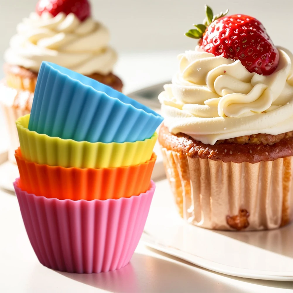 Reusable Silicone Baking Cup Muffin Mold for Kitchen Bakery