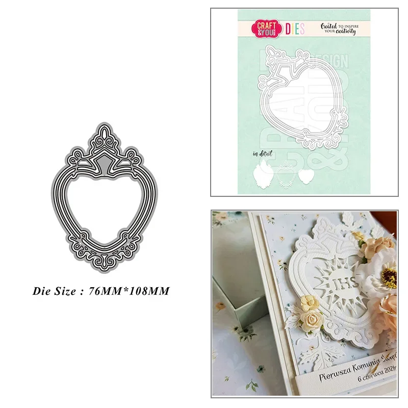 

Frame Background Metal Cutting Dies for DIY Scrapbook Album Paper Card Decoration Crafts Embossing 2021 New Dies
