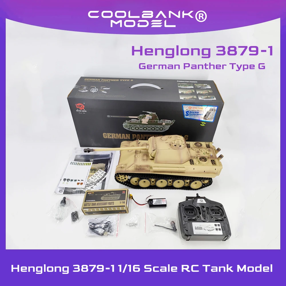 Remote Control Car Remote Control Tank Remote Control Vehicle COOLBANK RC Tank 1/16 2.4ghz Remote Control German Panther G Tank