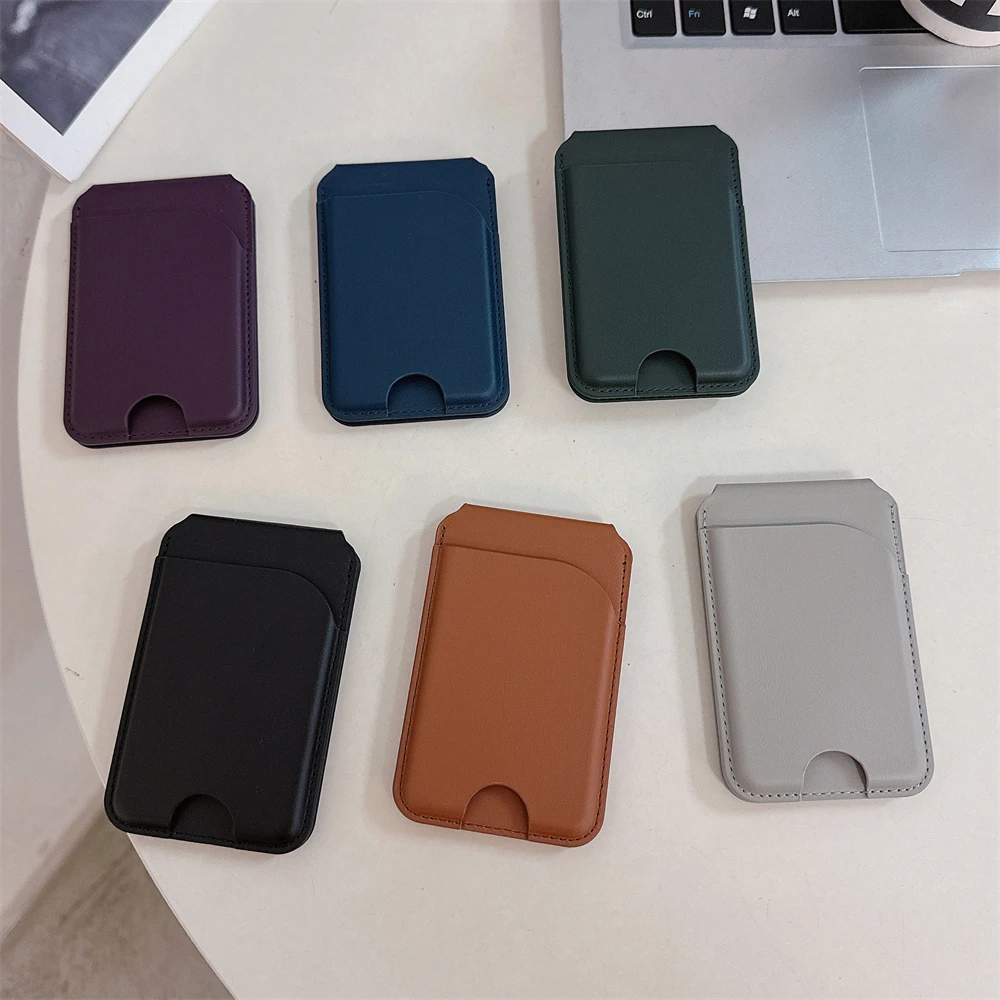 Magnetic Leather Foldable Card Holder Case with Magsafe Compatibility