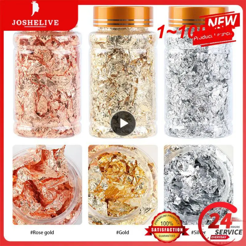 

1~10PCS Manicure Sequins Gold And Silver Nail Art Gold Color Large Bottle Ins Nail Art Decorations Nail Decoration Decorations