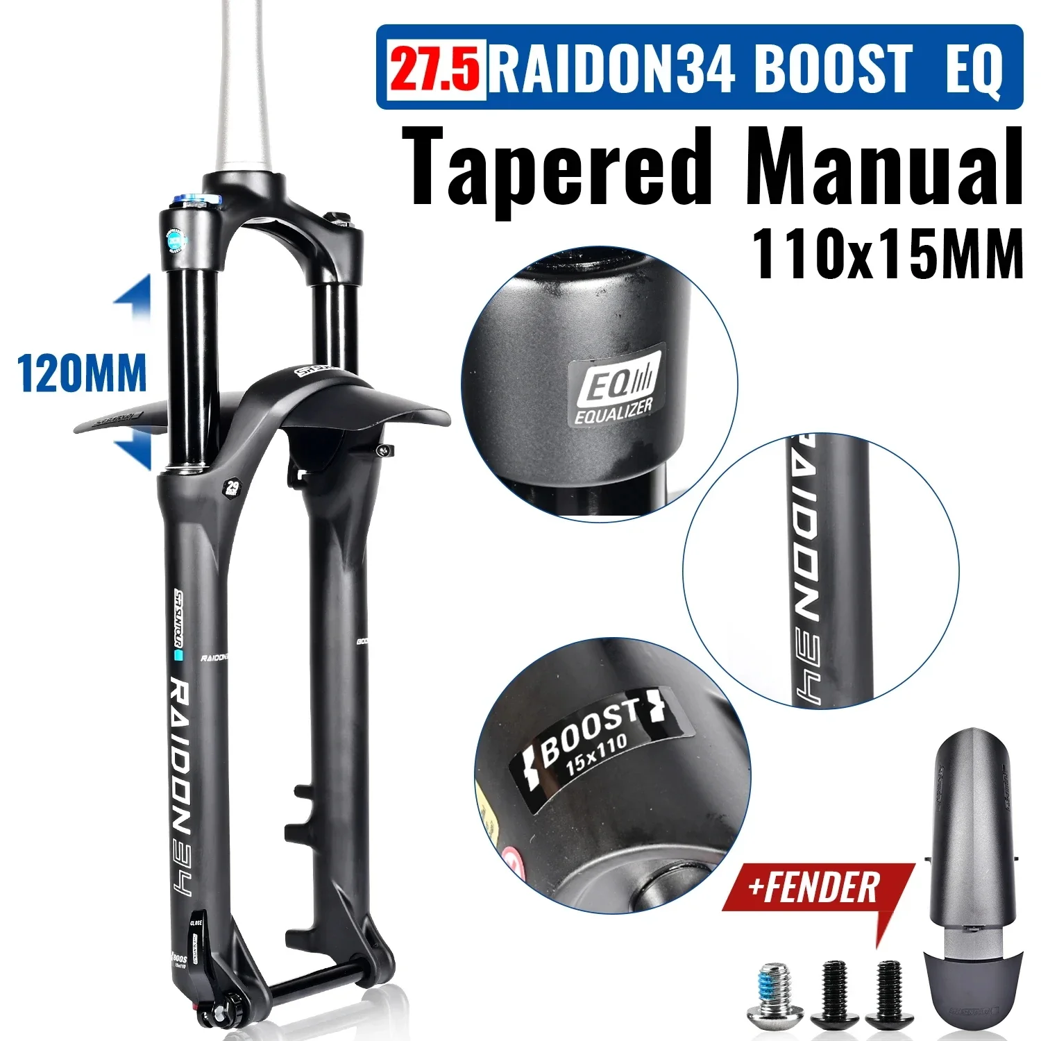 SR SUNTOUR RAIDON MTB BOOST Suspension Fork 110x15mm 27.5er/29