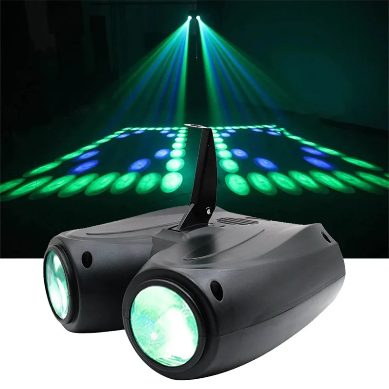 

128 LEDs Pattern Stage Light RGBW Double Head Airship Disco Light Projector DJ Wedding Party Cool Effect stage Lighting
