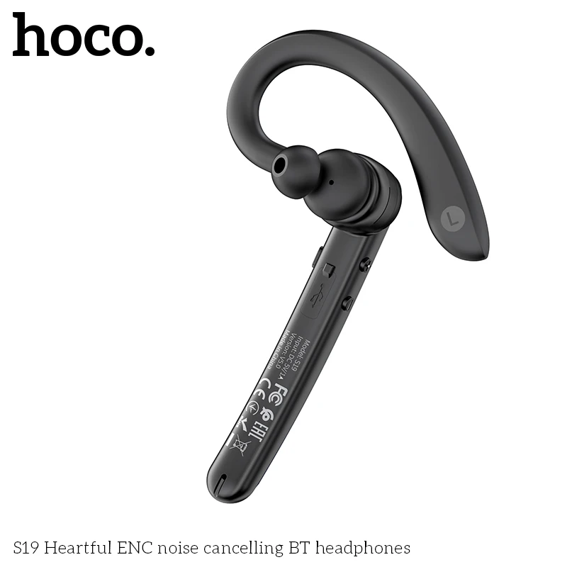 Hoco Single Ear Bluetooth Headset White Hoco E30 WYEWAVE Black