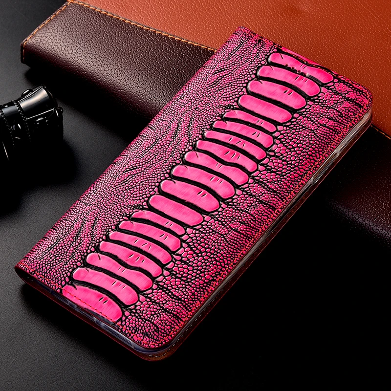 

Case for Huawei Mate 8 9 10 20 20X 30 30E 40 40E Pro Plus Lite S RS Magnetic Flip Phone Case in Ostrich Pattern Leather