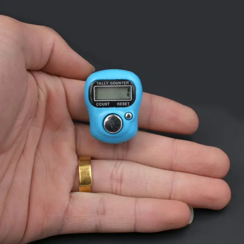 Electronic Digital Finger Ring Tally Counter Hand Held Knitting Row Counter Clicker Mini LCD Marker Counting Device hand tally counter