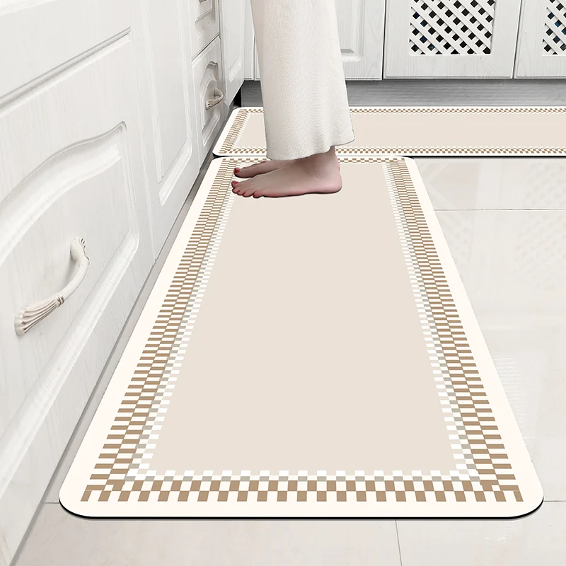 Kitchen Door Step Absorbent Non-slip Foot Mat Diatomite Bathroom Vacuum Carpet Door Mat Quick Dry Floor Mat Bathtub Shower Mat - Image 4