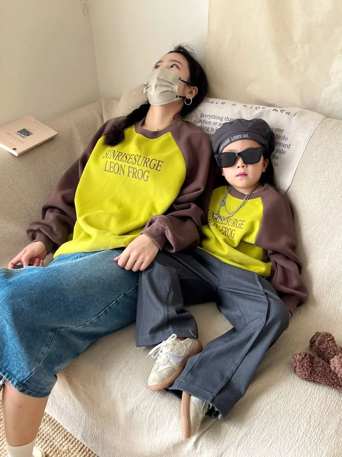 Family Matching Outfits Autumn 2023 Family Look Mother Kids Tops Mommy And Me Clothes Mother Daughter Sweatshirt Mom Son Hoodies - 5