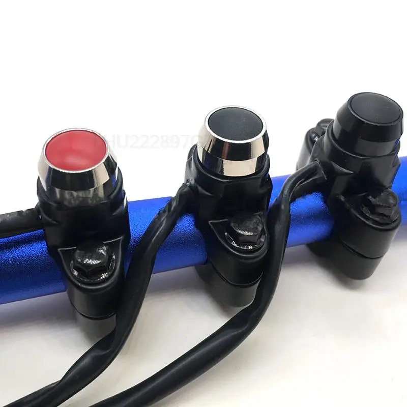 High Quality 1pc Black Motorcycle Switch Handlebar Mount Horn Headlight