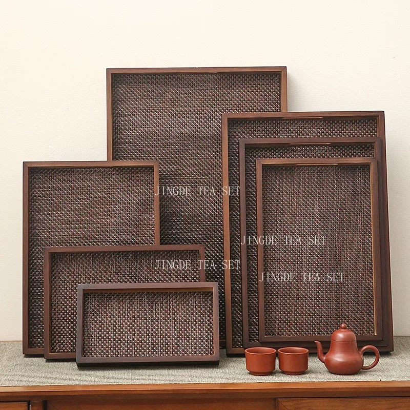 Chinese Style Tea Tray Natural Bamboo Dry Bubble Tea Table Home Kung Fu Tea Set Bamboo Tray