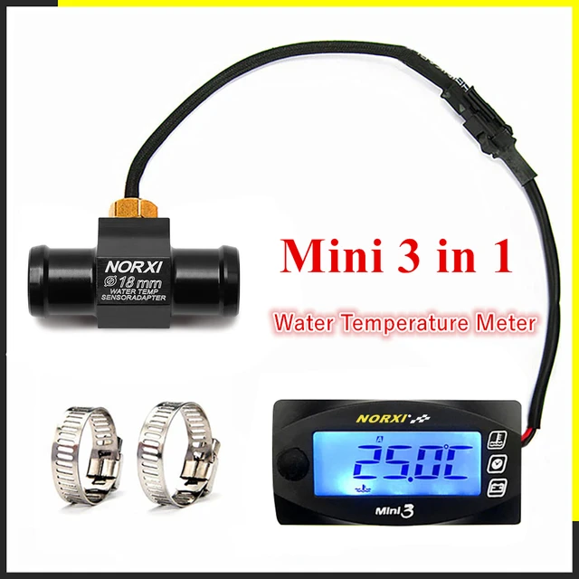 Motorrad Koso Wassertemperaturanzeige Mini-Meter-Thermometer Moto Universal  für Xmax300 Cb400 Mt 07-09 Sensor Scooter Racing