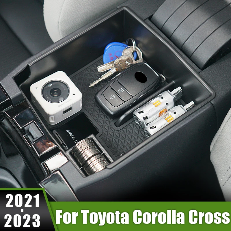Per Toyota Corolla Cross Xg10 2021 2022 2023 Bracciolo Centrale Per Auto Ibrida Scatola Portaoggetti Secondaria Vassoio Organizer Per Console Centrale