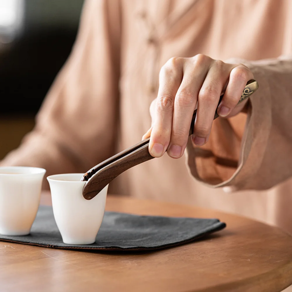 1PC wooden product tea clip, wooden tweezers, anti slip tea cup clip, ceremony accessories set