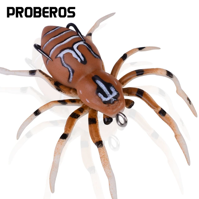 PROBEROS 1PCS Floating Spider Bait 7.5cm-7g Silicone Fishing Lure Bionic  Soft Wobbler Weedless Swimbait With Double Hook Pesca - AliExpress