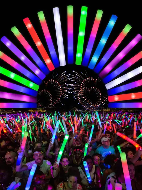 แท่งเรืองแสงโฟม LED 20/30ชิ้นแท่งเชียร์แท่งไม้กายสิทธิ์สำหรับงานแต่งงาน3โหมดอุปกรณ์สำหรับปาร์ตี้ที่มืด 1