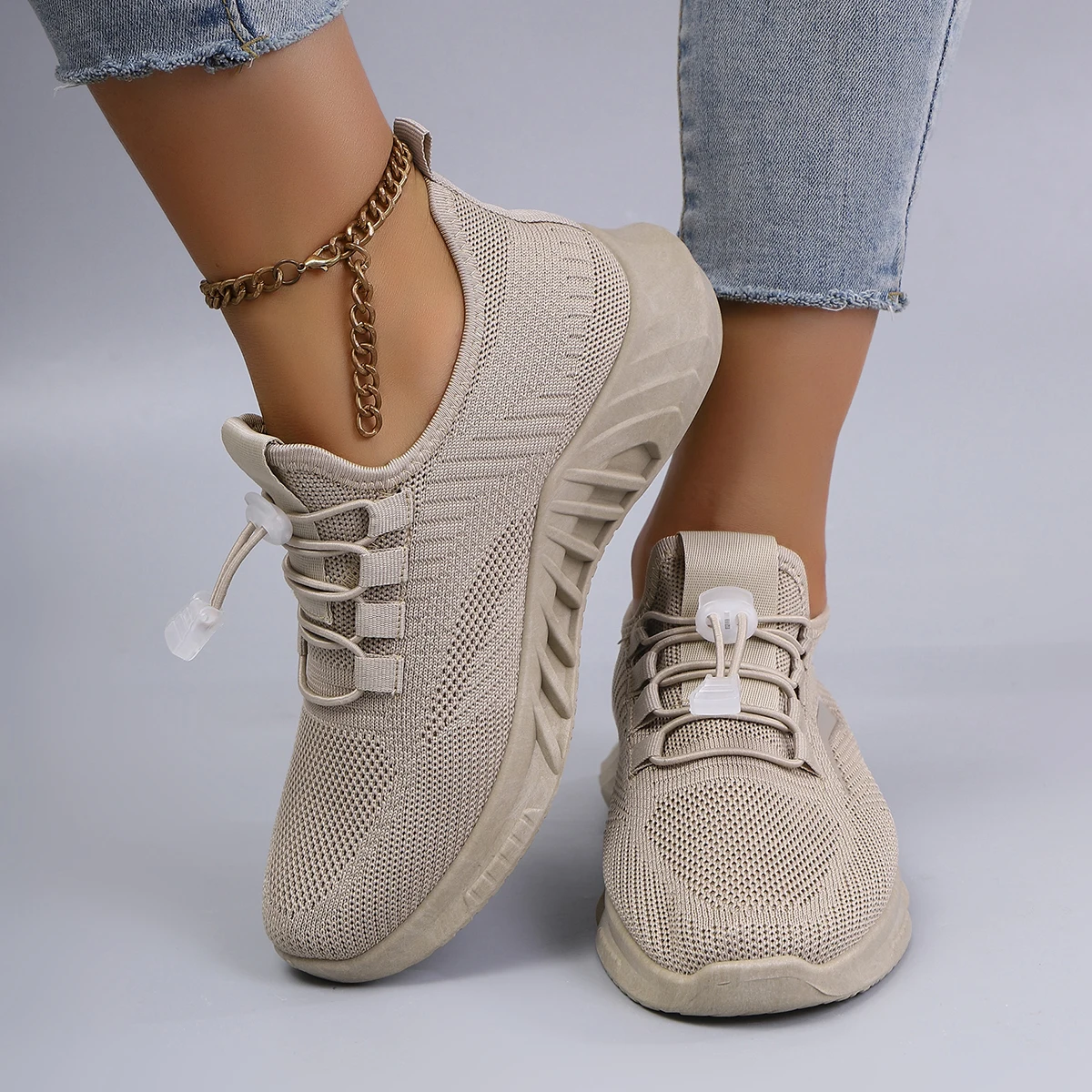 أحذية نسائية صيفية مسطحة من القماش الشبكي قابلة للتنفس، أحذية نسائية كاجوال، أحذية رياضية، تخفيضات، شحن مجاني