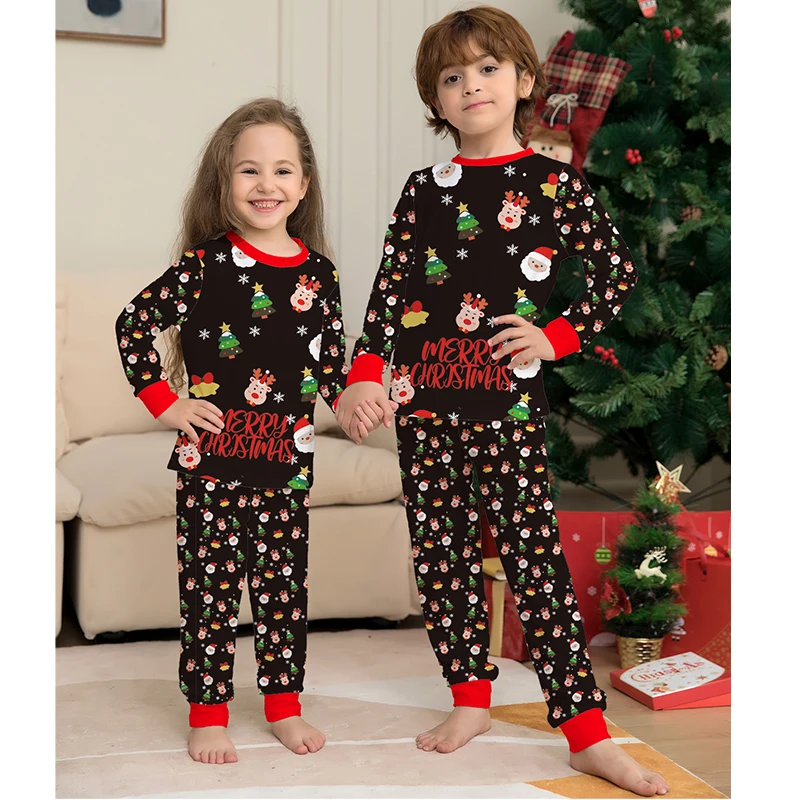 thumbnail image 5 of Conjunto de pijamas navideños a juego para toda la familia 2025, conjunto de ropa a juego para padre, madre, hija, hijo, niños, pijamas para niña, 5 of 5
