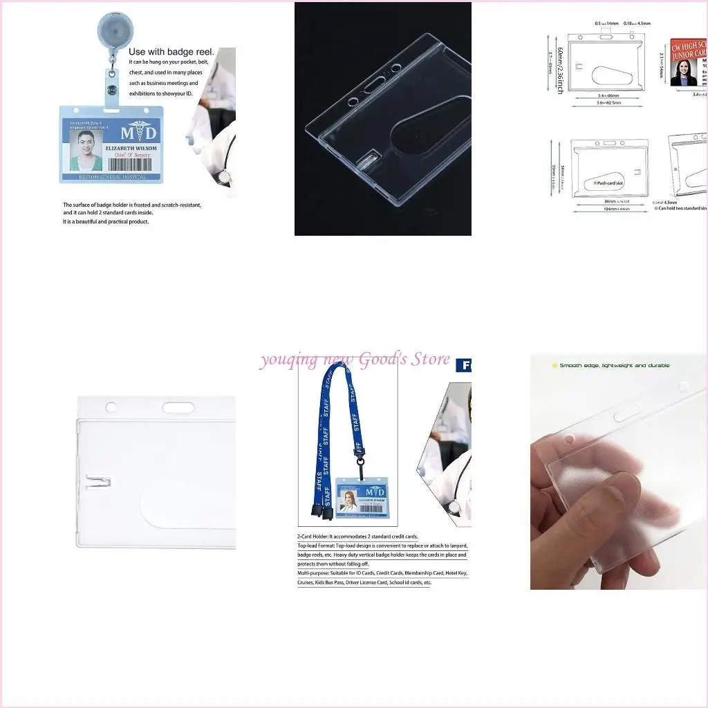 57QA 10 PCs Clear Plastic Card Protector Scratch Profession