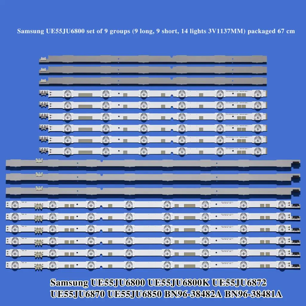18 PCS/set LED Ʈ amsung UE55JU6800 UE55JU6800K UE55JU6872 UE55JU6870 UE55JU6850 V5DR_550SCA_R0 550SCB_R0 BN96-3848