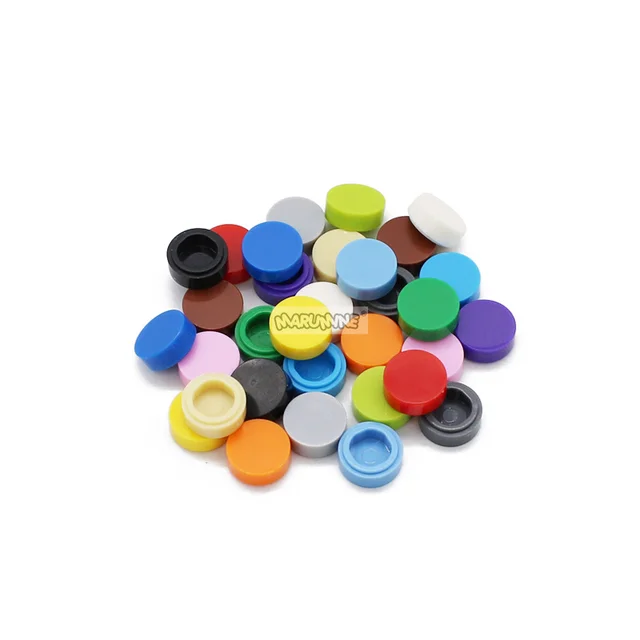 MARUMINE Flat Tile 1x1 Round 98138 Tiles 300PCS Roof Accessories Parts Plate Sets Breadboard Building Bricks MOC Blocks 3