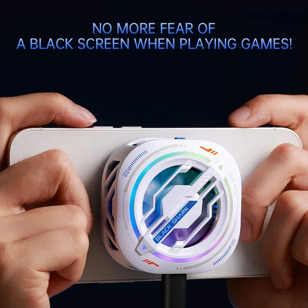 20W Black Shark 3Pro 자기 모바일 라디에이터 지능형 온도 제어 iOS 안드로이드 셀 쿨러 용 조정 가능한 RGB 라이트