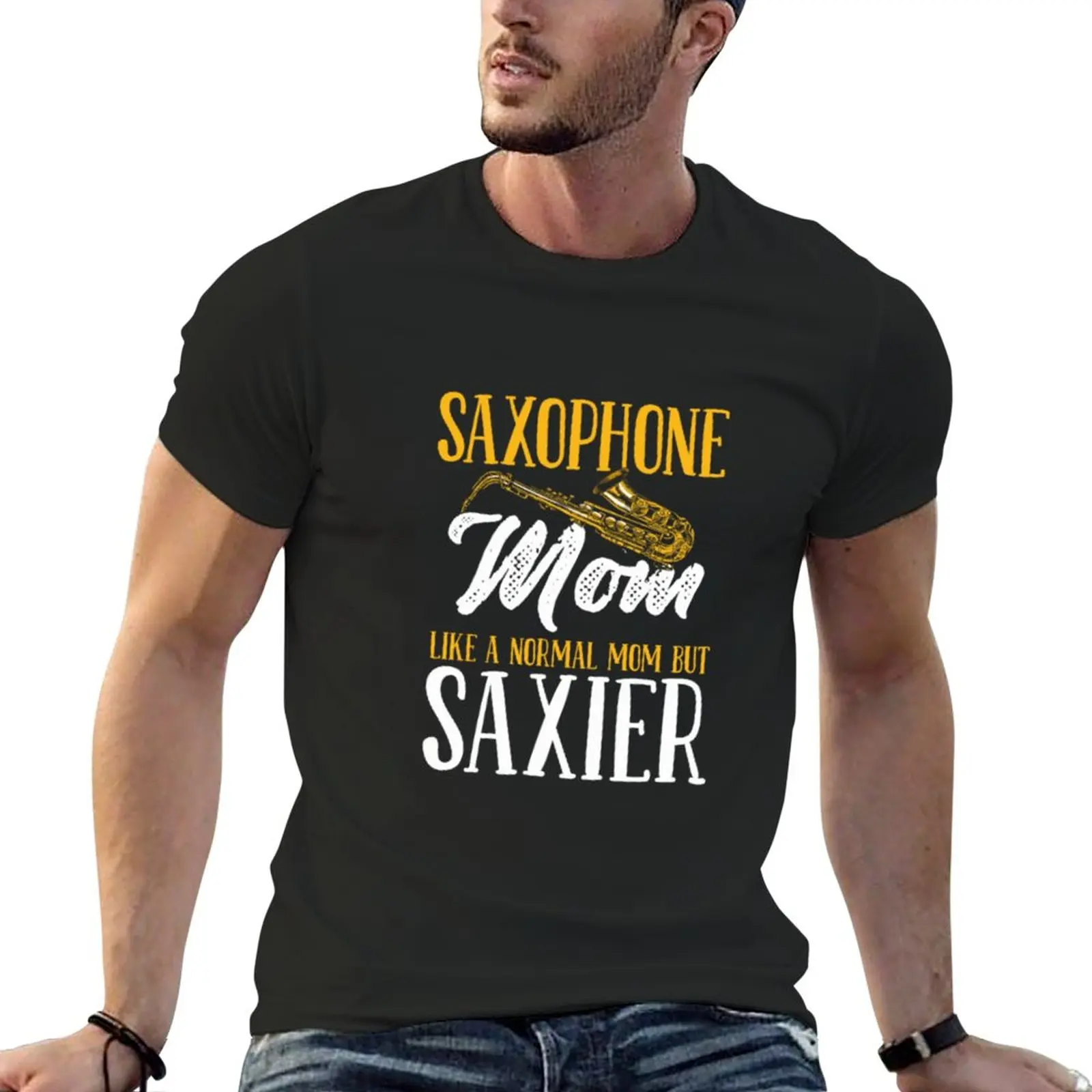 

New Saxophone Mom Sax Funny Saxophone T-Shirt boys white t shirts graphic t shirts customized t shirts black t shirts for men