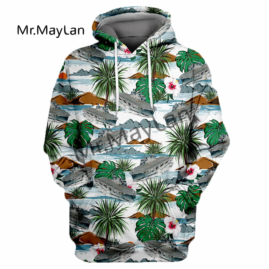 

Aircraft Carriers And Trees 3D Printing Men's Leisure Hoodie Style Streetwear Jacket Unisex Hiphop Sweatshirt Zip Tracksujts-938