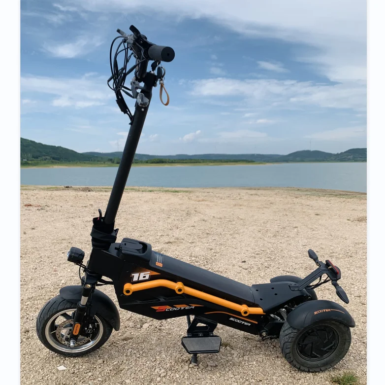 Electric 3 Wheel Scooter 48V20Ah Battery Off Road Electric Tricycle 1000W Fat Tire Folded Fast Speed Tricycle With Seat