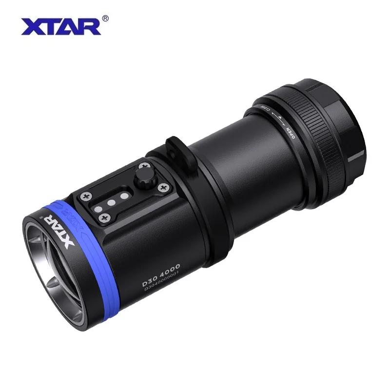 XTAR D30 4000 potápěčská baterka 4000lumens UV/RED/BLUE lehký podvodní 100 čtverečních podvodní fotografie nalévat lehký