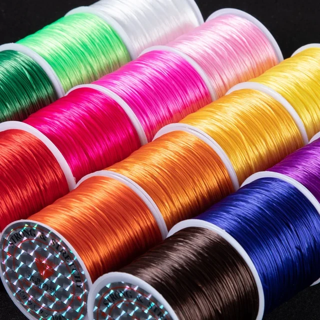 10-40m Roll Strong Elastic Crystal Beading Cord 1mm for Bracelets Stretch Thread  String Necklace DIY