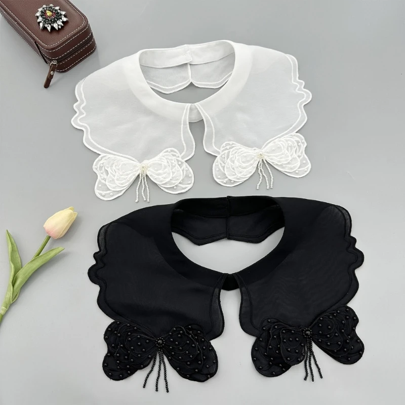 

Floral Collar Faux Collar Sweater Blouse Collar Lady Clothing Accessories
