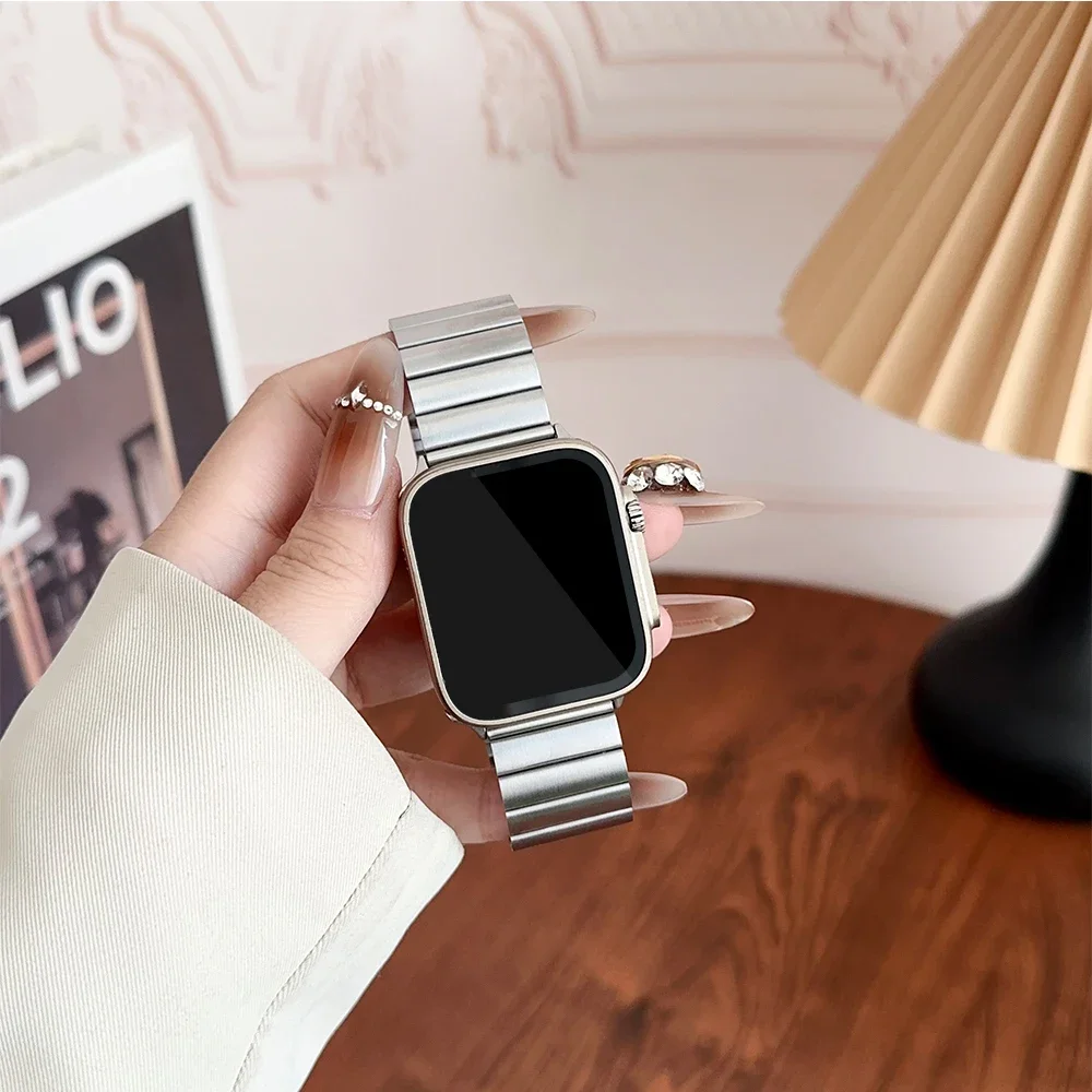 Stainless Steel Magnetic Link Watch Strap Bracelet