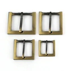 Set of Metal Adjustable Pin Buckles for Luggage Straps and DIY Accessories (Brass)