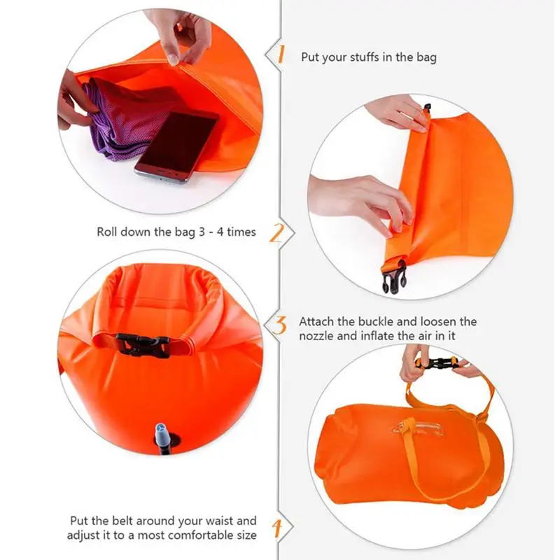 Thickened Type Anti-drowning Buoy Can Be Stored Single Swimming Buoy For Swimmer Protection Accessories In Open Waters