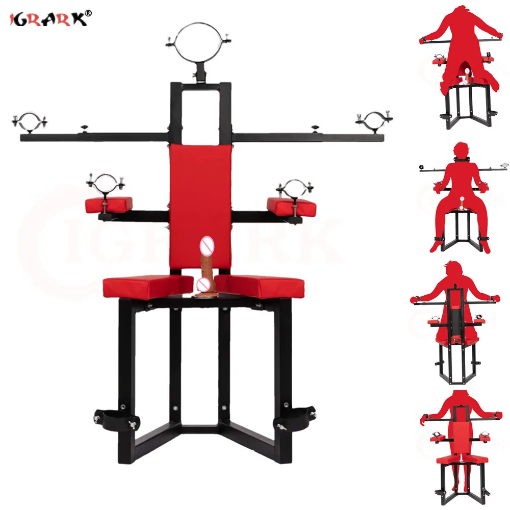 BDSM Sexual Tools Shack Punishment Props Chair Furniture Bondage Erotic Sex Toys for Couples Adult Game Sexyshop Accessories 18+